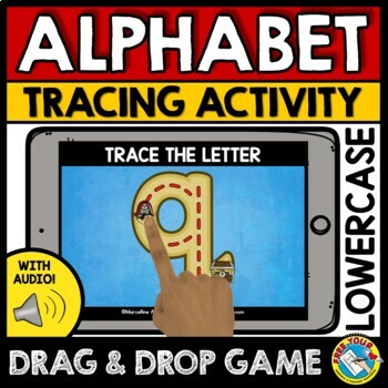 Preview of PIRATE ALPHABET BOOM CARDS ACTIVITY LOWERCASE LETTER TRACING FORMATION PRACTICE