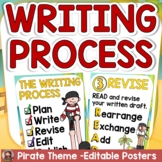 PIRATE CLASS DECOR: EDITABLE WRITING PROCESS POSTERS