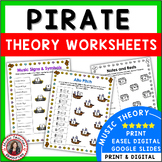 PIRATE Music Activities - 24 Theory Worksheets Print and Digital