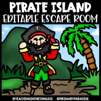 Preview of Pirate Escape Room Math & ELA Printable Activities