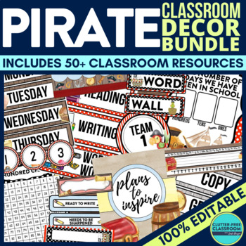 Classroom Decor Themes - PIRATE THEME Classroom Decor EDITABLE by Clutter-Free ... - Plus, i'll show you where to get the cutest signs for your classroom.