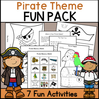 Preview of PIRATES PIRATE DAY FUN ACTIVITIES PACK for Pre-K Kindergarten 1st Grade
