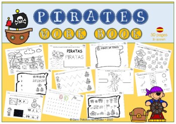 Preview of PIRATES workbook (Spanish) / LIBRO DE TRABAJO Piratas (fichas español)