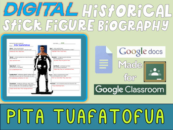 Preview of PITA TUAFATOFUA - Digital Historical Stick Figures for Pacific Islander Heritage