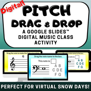 Preview of PITCH Drag and Drop Activities for Middle School General Music