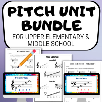 Preview of PITCH UNIT BUNDLE for Upper Elementary and Middle School