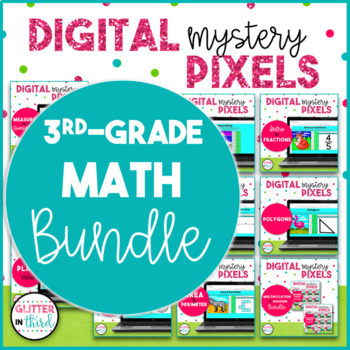 Preview of PIXEL ART 3rd Grade Math Digital Resources BUNDLE