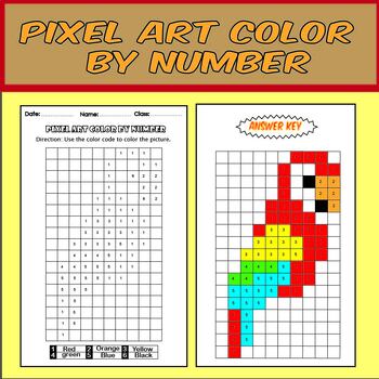 PIXEL ART COLOR BY NUMBER, Coloring Activity. by The World of Little Genius