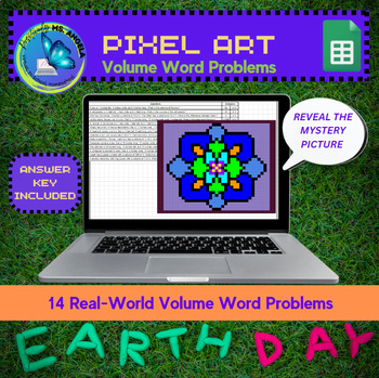 Preview of PIXEL ART - Calculate Volume, Real-World Word Problems, Mandala (Google Sheets)