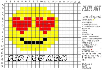 PIXEL ART---EMOTICON----MOTHER'S DAY by crearegiocandoblog | TPT