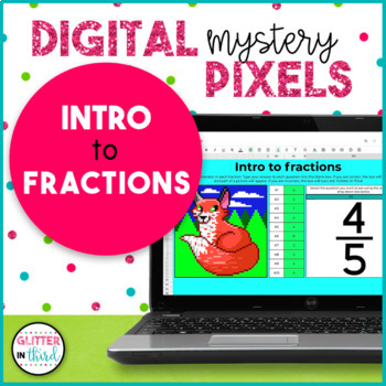 Preview of PIXEL ART Fractions Introduction Digital Mystery Pictures