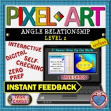PIXEL ART (TC): Angle Relationships (Level 2 - Requires solving equations)