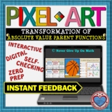 PIXEL ART: Transformation of Absolute Value Parent Functio