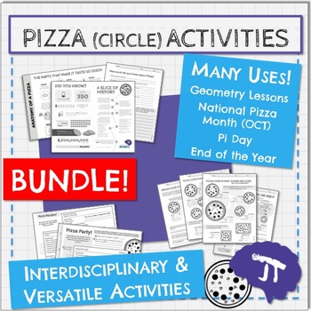 Preview of PIZZA BUNDLE! Area & Circumference, Proportions, & Interdisciplinary Infographic