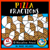 PIZZA FRACTIONS CLIPART FOOD MATH CLIP ART COMMERCIAL USE 