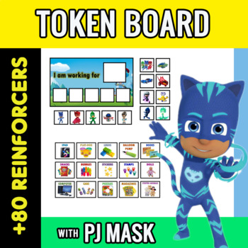 Preview of PJ MASK Token Board + 90 reinforcers