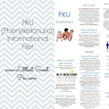 Preview of PKU (Phenylketonuria) Informational Flier