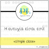 PL font_ Simple close (english and greek font)