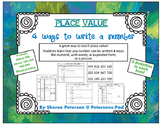 PLACE VALUE: 4 Ways to Write a Number