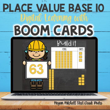 Preview of PLACE VALUE BASE 10 DIGITAL Task BOOM CARDS