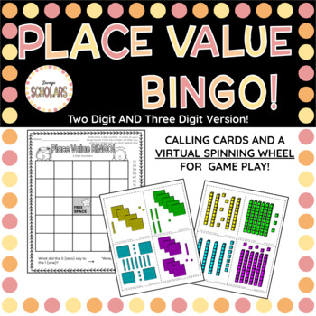 PLACE VALUE BINGO! [base-ten block representation] (2 digit & 3 digit ...