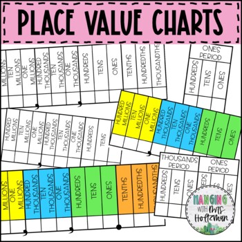Preview of Place Value Fill-In Charts |  Whole Numbers & Decimals