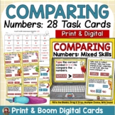 PLACE VALUE COMPARING NUMBERS TASK CARDS: PRINT & DIGITAL 