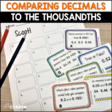 PLACE VALUE Comparing Decimals to the Thousandths Scoot Game