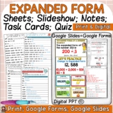 PLACE VALUE EXPANDED FORM PRINT & DIGITAL GOOGLE CLASSROOM