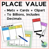 PLACE VALUE Mats + Cards + Clipart | To the Billions, Incl