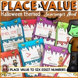 Halloween Math Centers Place Value Scavenger Hunt Activity