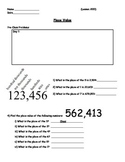 FREE - PLACE VALUE Worksheet - FREE