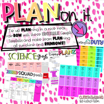 Preview of PLAN on it!! {EDITABLE Google Drive Planning Templates!!}