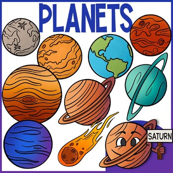 Preview of Planets Clip Art | Solar System | Space, Mercury, Venus, Earth, Mars, Jupiter