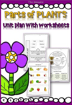 Preview of PLANT Parts – Unit Plan with Worksheets