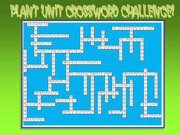 PLANT UNIT CROSSWORD PUZZLE CHALLENGE by Science Girl TPT