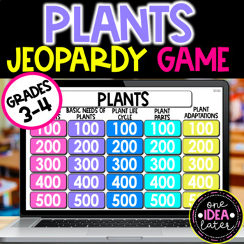 Preview of PLANTS JEOPARDY GAME / PLANT FUNCTIONS/ PLANT ADAPTATIONS/ PLANT PARTS