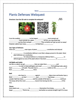 Preview of PLANTS UNIT WebQuests with PowerPoint