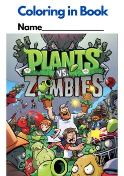 Preview of PLANTS VS ZOMBIES - Coloring in Book (34! pages) US Spelling
