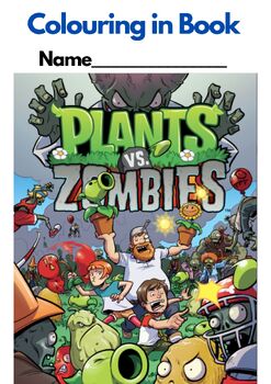 Preview of PLANTS VS ZOMBIES - Colouring in Book (34! pages) UK Spelling