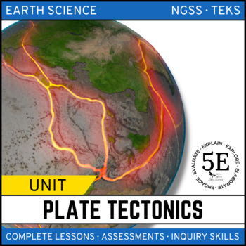 Preview of Plate Tectonics Unit Bundle - 5E Model - NGSS