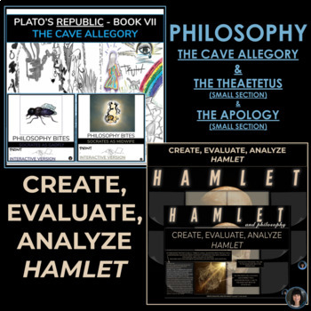 Preview of PLATO'S CAVE ALLEGORY AND PLATO'S APOLOGY | HAMLET | HAMLET ESSAY ALTERNATIVE