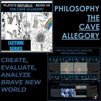Preview of PLATO'S CAVE ALLEGORY | BRAVE NEW WORLD | BRAVE NEW WORLD ESSAY ALTERNATIVE