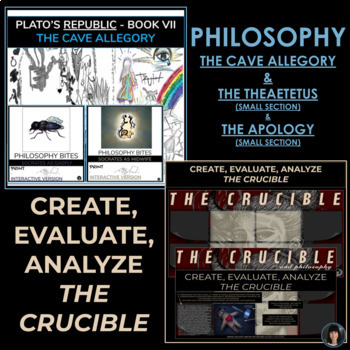 Preview of PLATO'S CAVE ALLEGORY | THE CRUCIBLE | THE CRUCIBLE ESSAY ALTERNATIVE