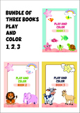 PLAY AND COLOR 1,2,3 BUNDLE OF THREE BOOKS