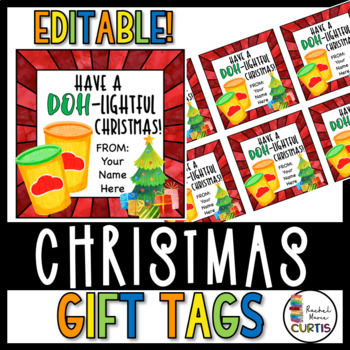 PLAY-DOH - CHRISTMAS GIFT tag for Students - End of Year Gift Tag