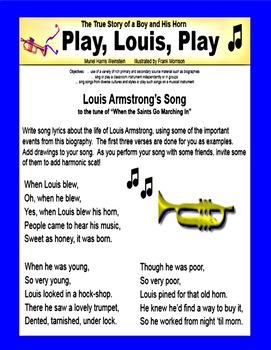 Louis Armstrong - Biography Poster by The Musical Me