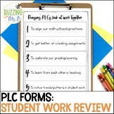 PLC Forms for Looking at Student Work Together