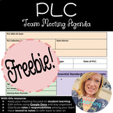 PLC Team Agenda - Google Doc