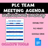 PLC Team Meeting Agenda - Instructional Coach's Tools